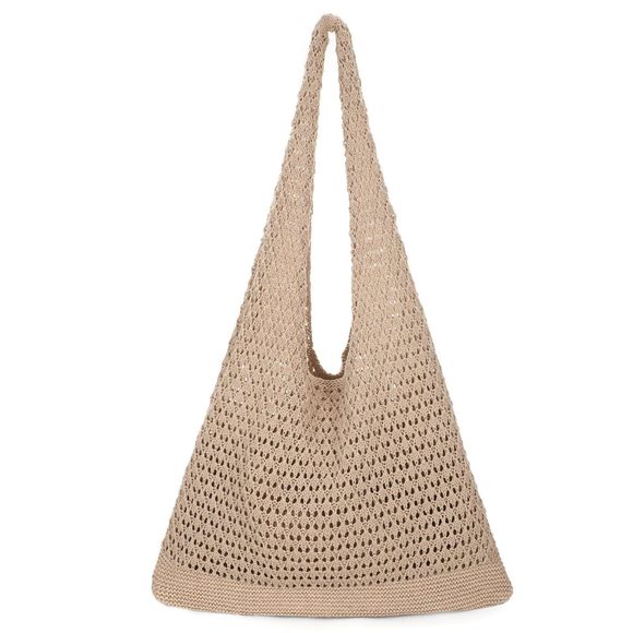 Crochet Tote Bag Mesh Beach Bag Summer Vacation Aesthetic Hobo c: - Picture 1 of 6